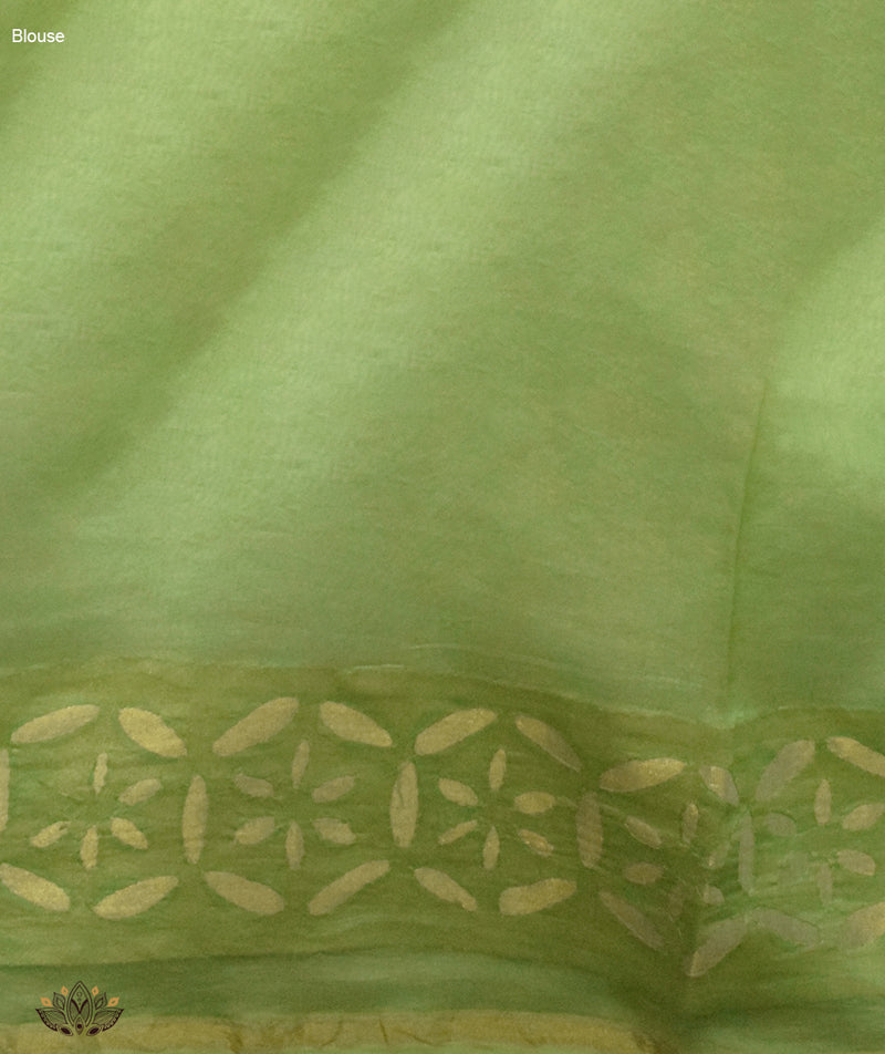 Applique HandStiched Chanderi Saree