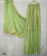 Applique HandStiched Chanderi Saree