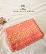 Applique HandStiched Chanderi Saree