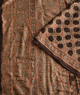 Ajrakh Modal Silk Handblock Printed Saree