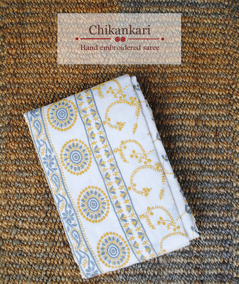 Chikankari Hand Embroidered Saree