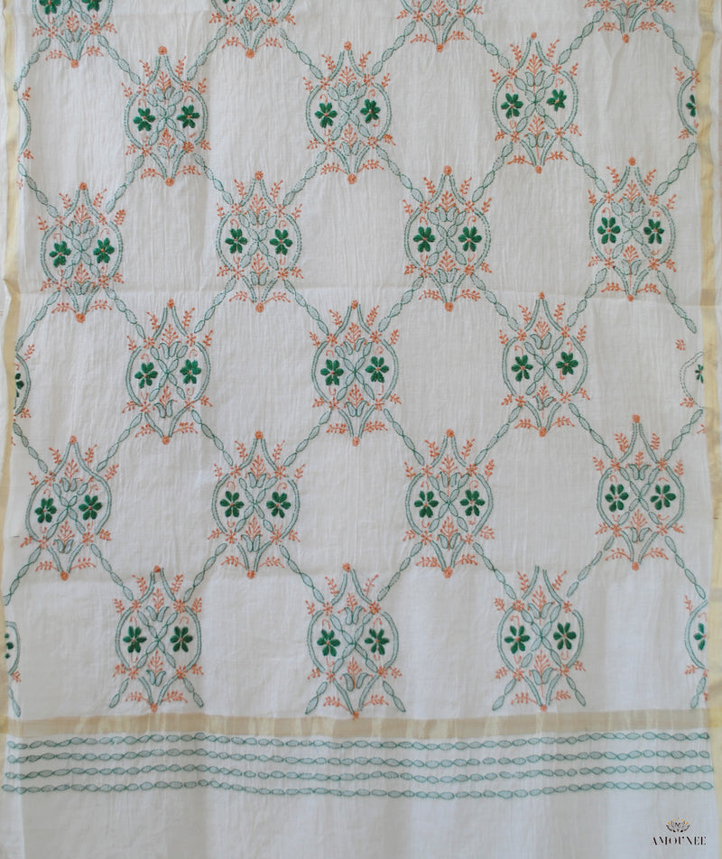 Chikankari Hand Embroidered Dupatta