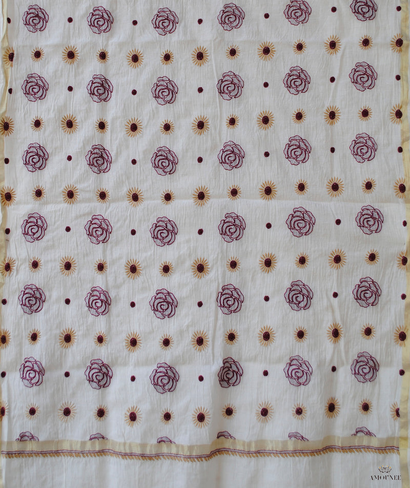 Chikankari Hand Embroidered Dupatta