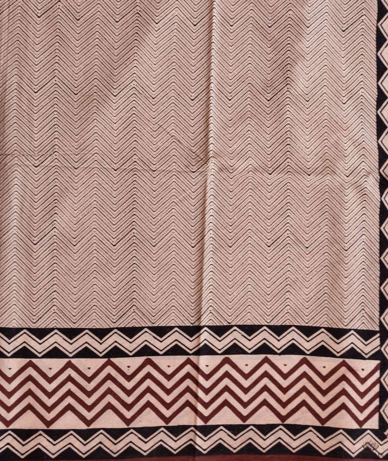 Bagru Handblock Printed Cotton saree