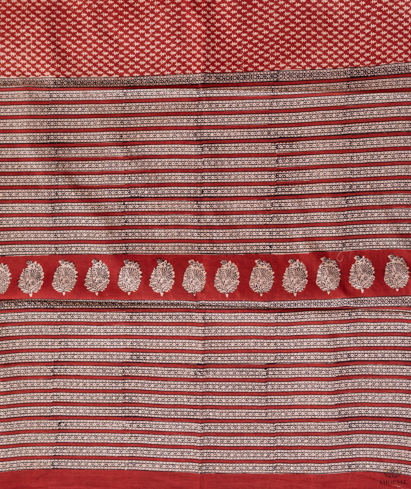 Bagru Handblock Printed Cotton saree