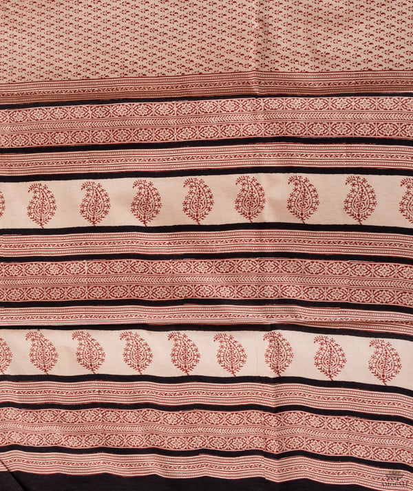 Bagru Handblock Printed Cotton saree