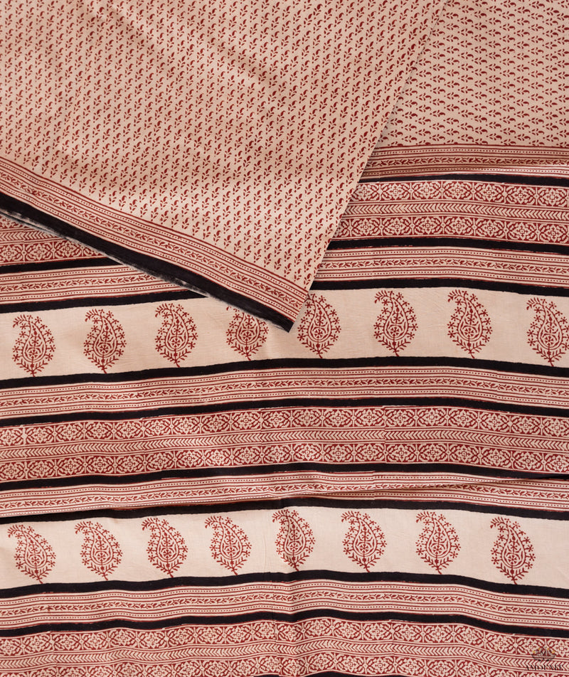 Bagru Handblock Printed Cotton saree