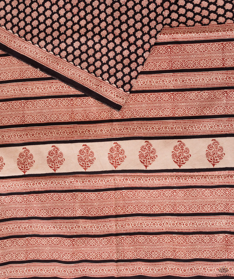 Bagru Handblock Printed Cotton saree