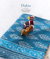 Dabu Handblock Printed Cotton Saree