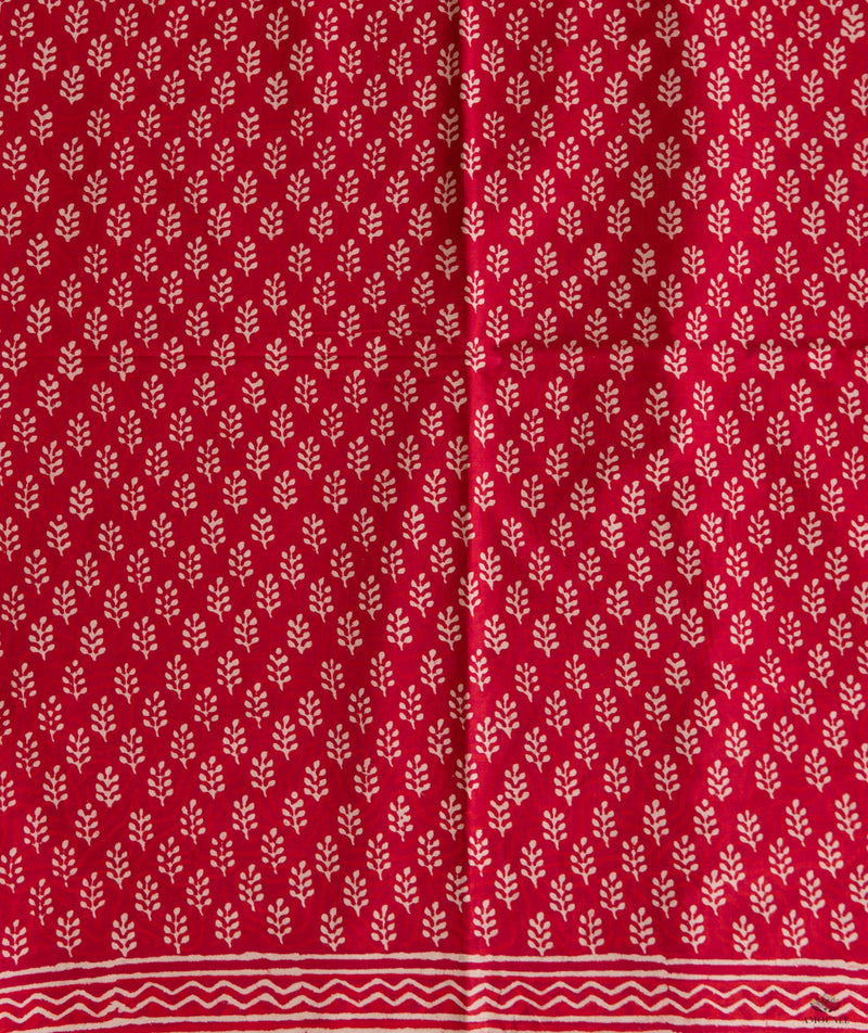 Cotton Dabu Handblock Printed Saree