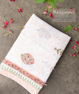 Sanganeer cotton Handblock Printed Saree