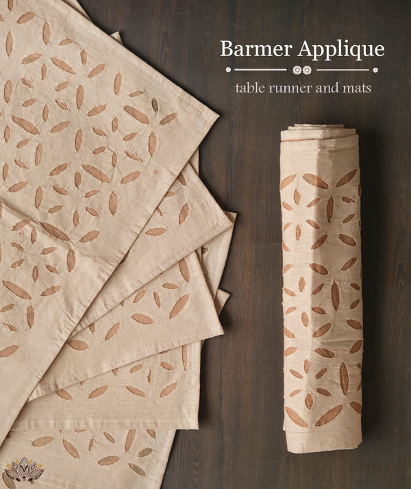 Barmer Applique Table Runner and Mats