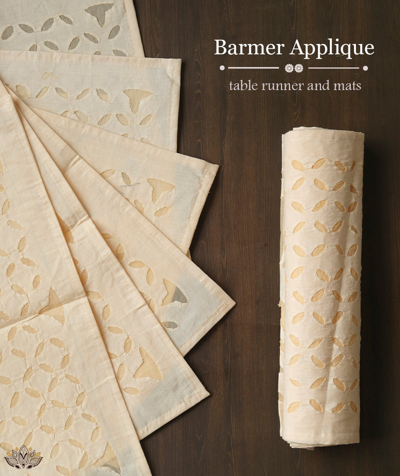 Barmer Applique Table Runner and Mats