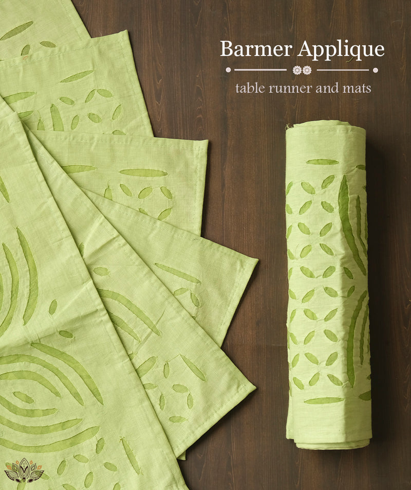 Barmer Applique Table Runner and Mats