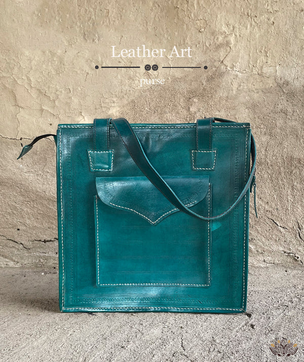 Leather Art Purse
