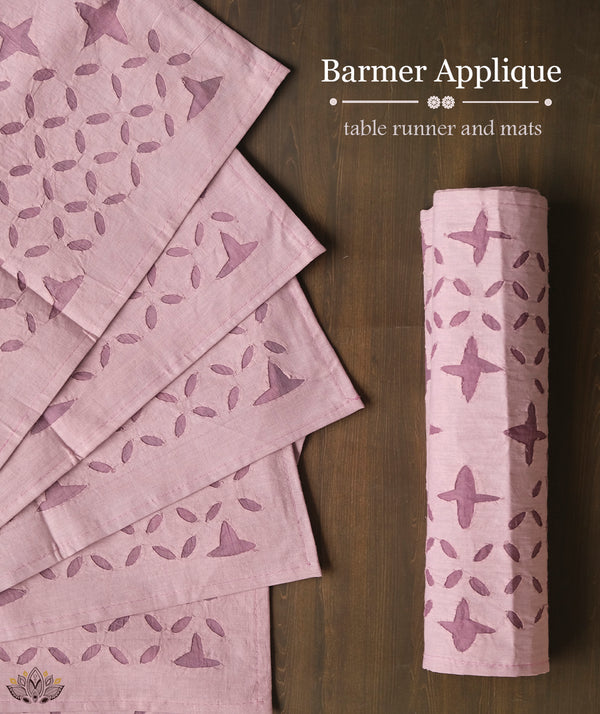 Barmer Applique Table Runner and Mats