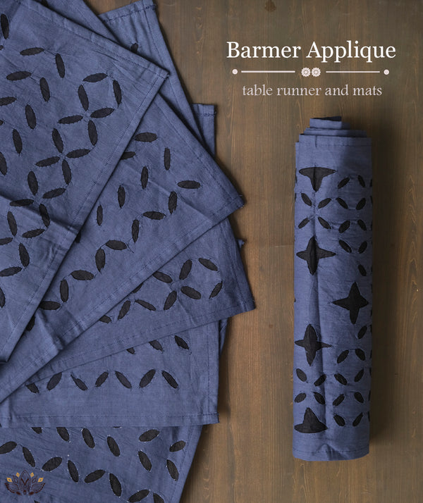Barmer Applique Table Runner and Mats