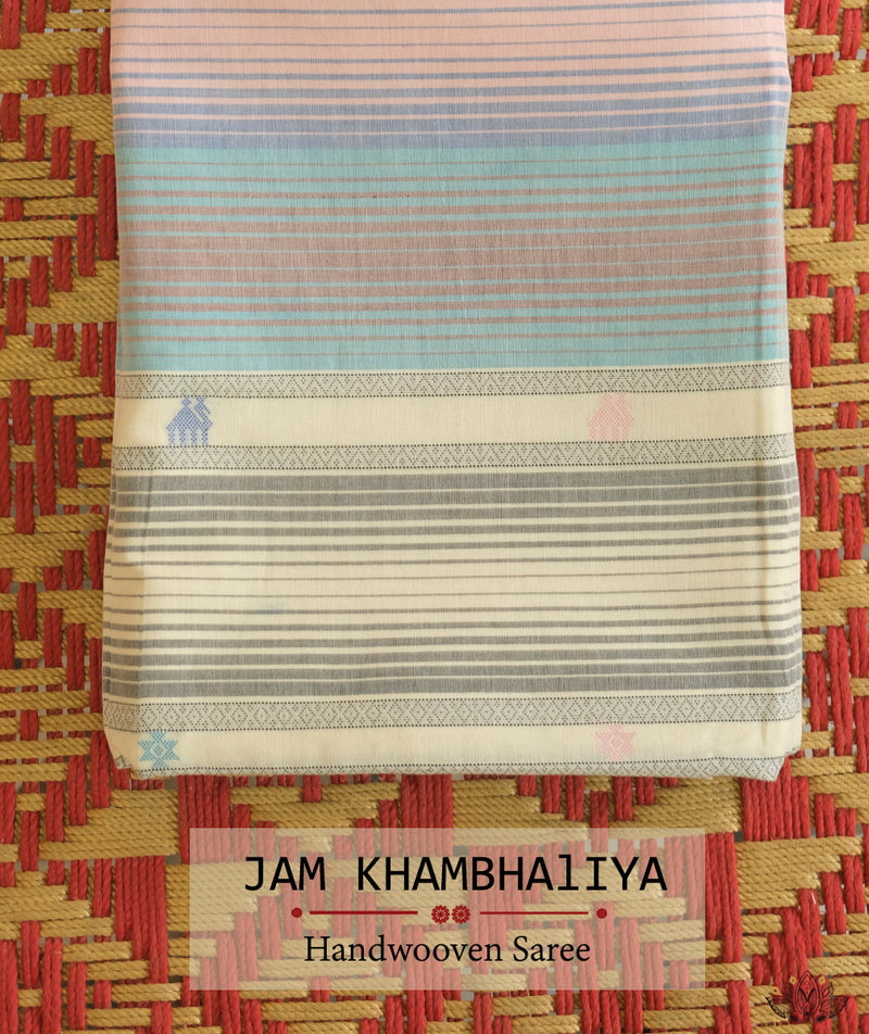 JAM KHAMBHADIYA HAND WOVEN SAREE