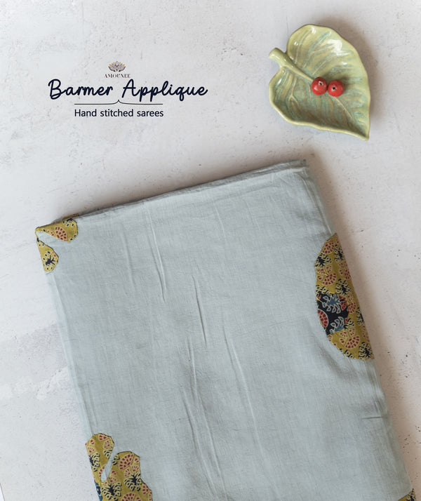 Applique HandStiched Cotton Saree