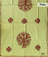 Applique HandStiched Cotton Saree