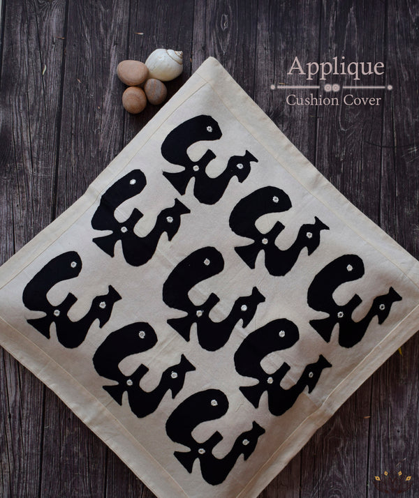 APPLIQUE CUSHION COVER (20*20 IN)