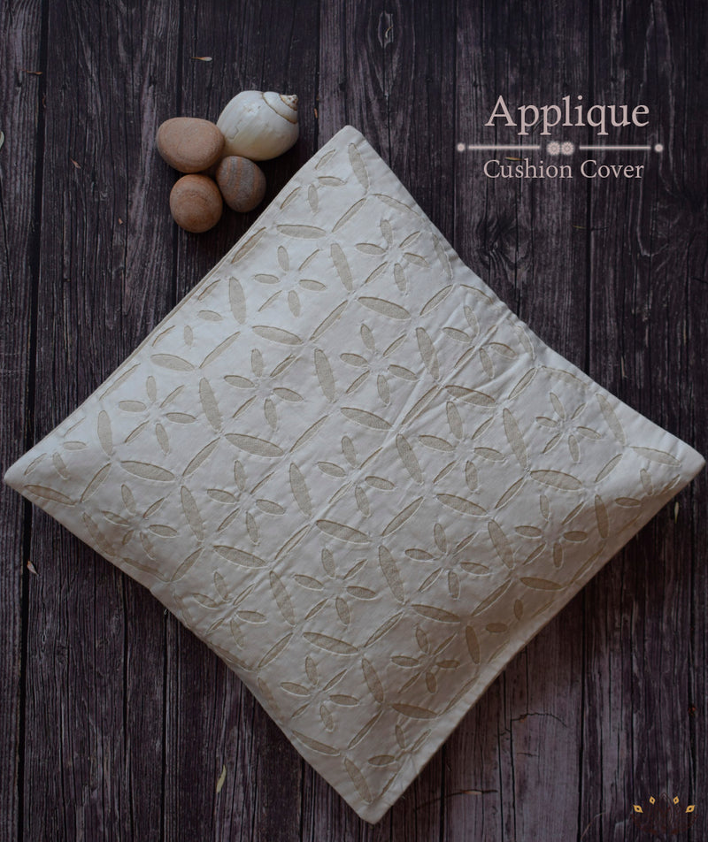 APPLIQUE CUSHION COVER (13*13 IN)