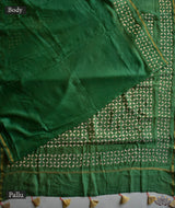 Applique HandStiched Chanderi Saree