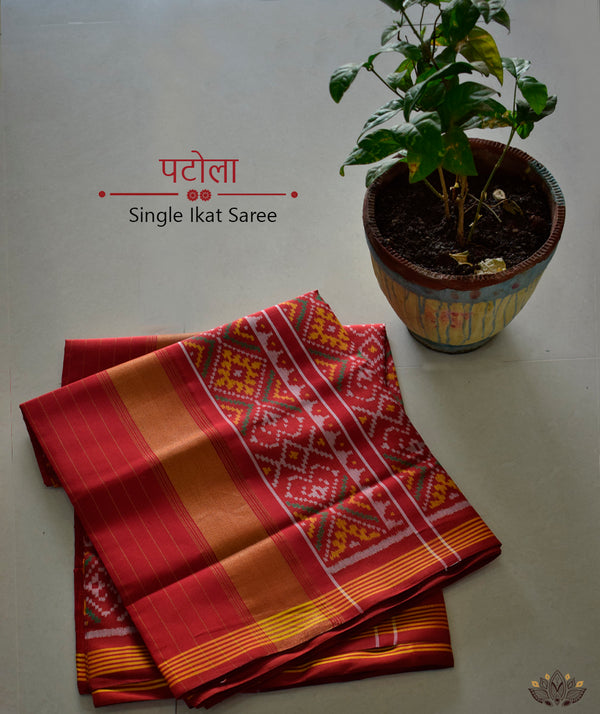 Semi Double Ikat Patola Sarees