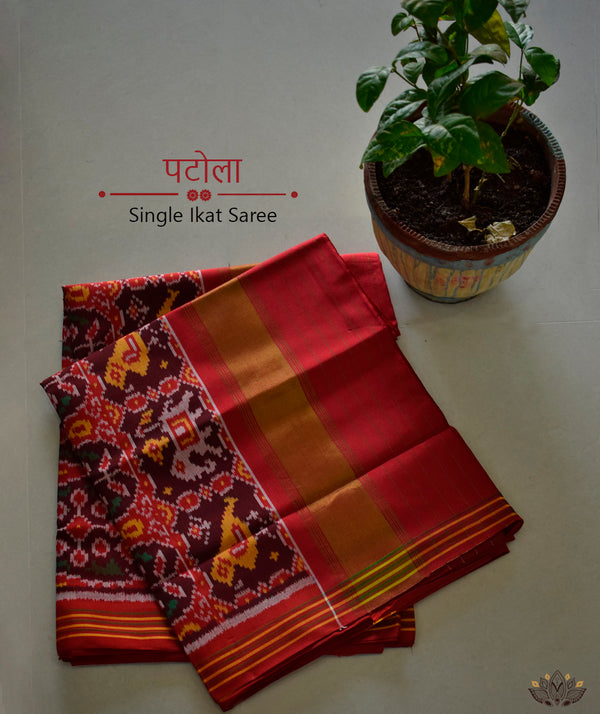 Semi Double Ikat Patola Sarees