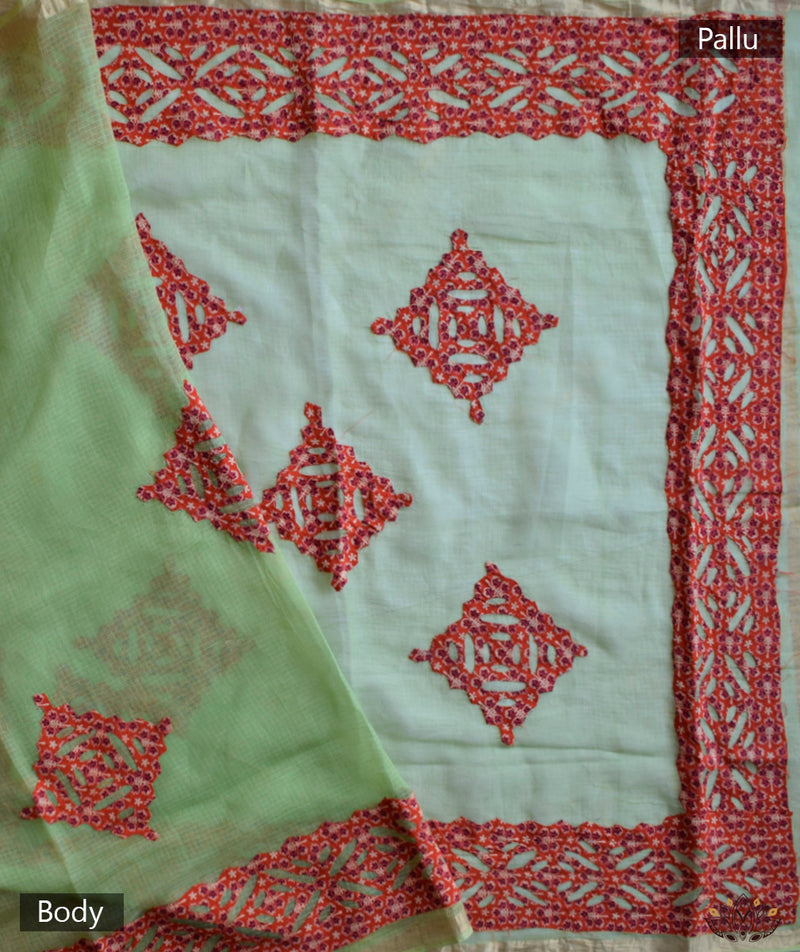 Applique HandStiched Kota Saree