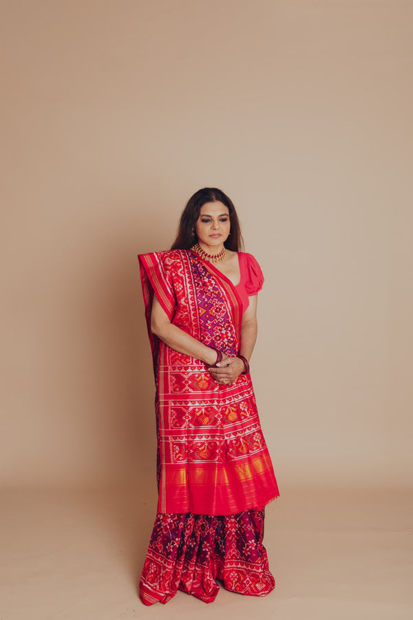 Patola Semi Double Ikat Sarees