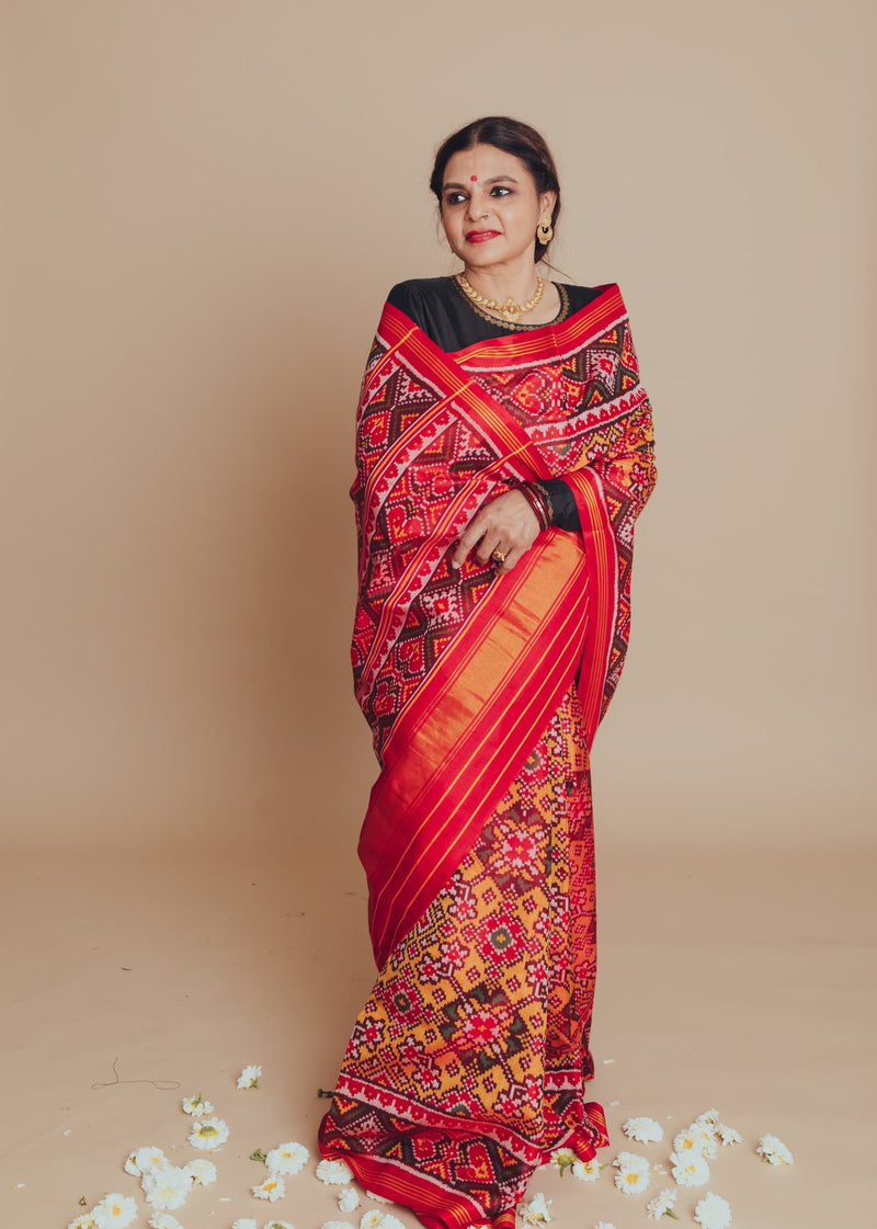 Patola Semi Double Ikat Sarees