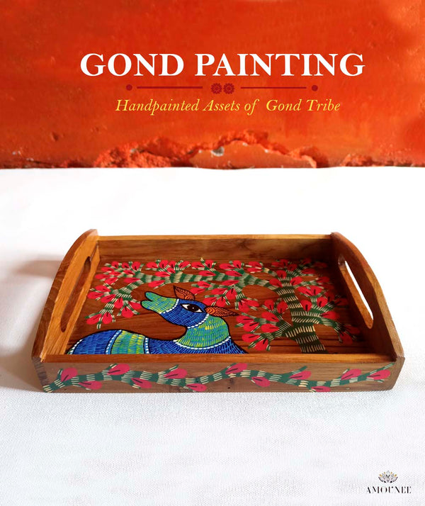 GOND PAINTING WOODEN TRAYS