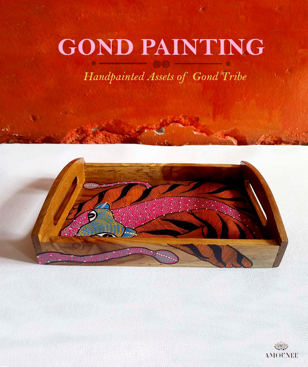 GOND PAINTING WOODEN TRAYS