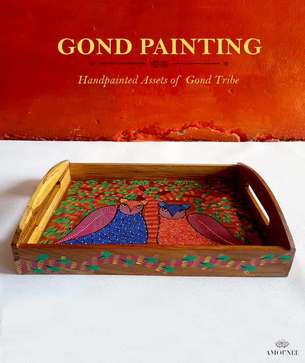 GOND PAINTING WOODEN TRAYS