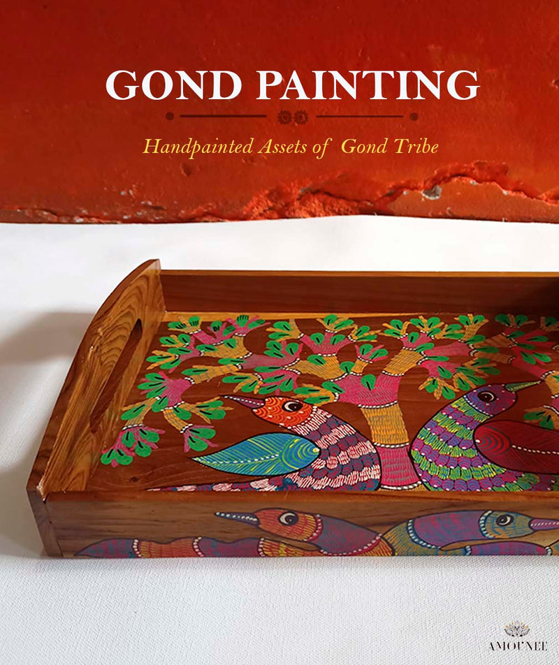 GOND PAINTING WOODEN TRAYS