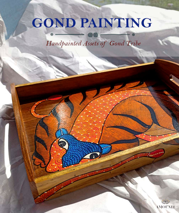 GOND PAINTING WOODEN TRAYS