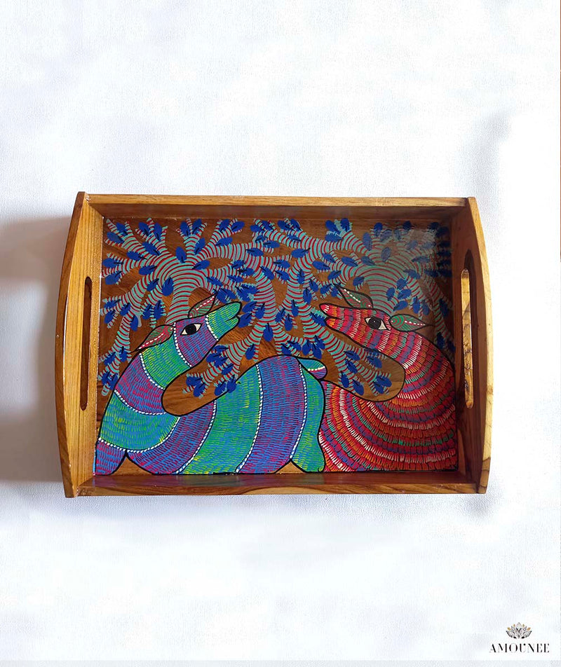 GOND PAINTING WOODEN TRAYS