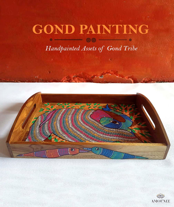GOND PAINTING WOODEN TRAYS