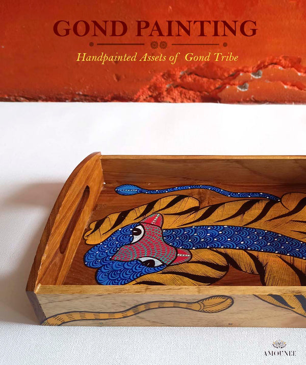 GOND PAINTING WOODEN TRAYS