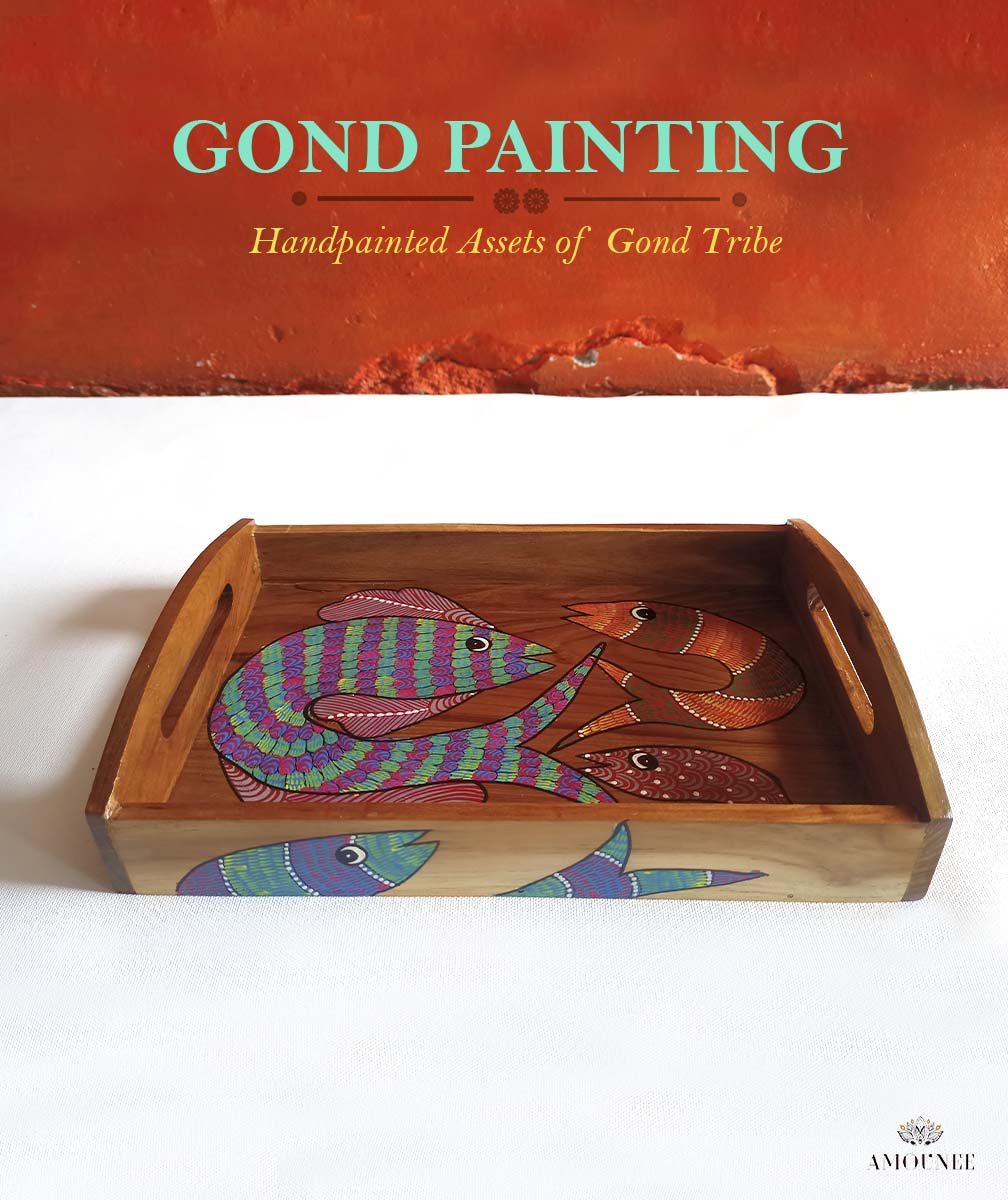 GOND PAINTING WOODEN TRAYS