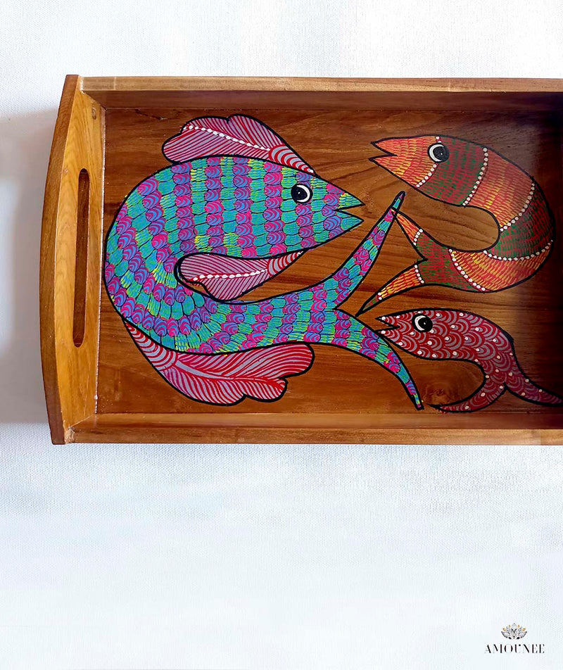 GOND PAINTING WOODEN TRAYS