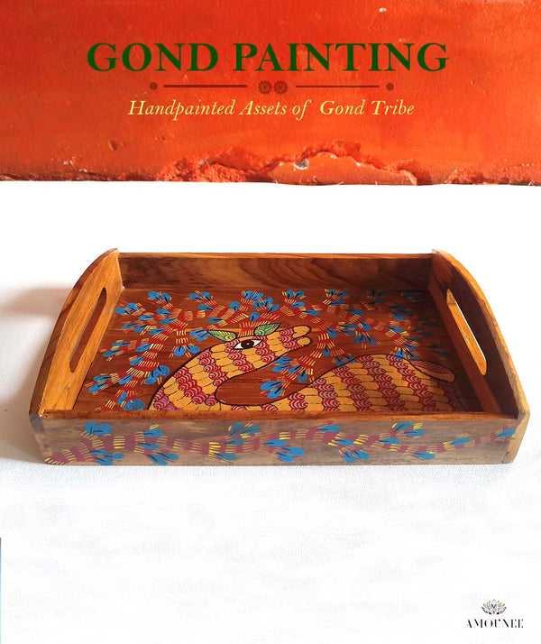 GOND PAINTING WOODEN TRAYS