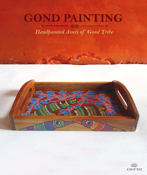 GOND PAINTING WOODEN TRAYS