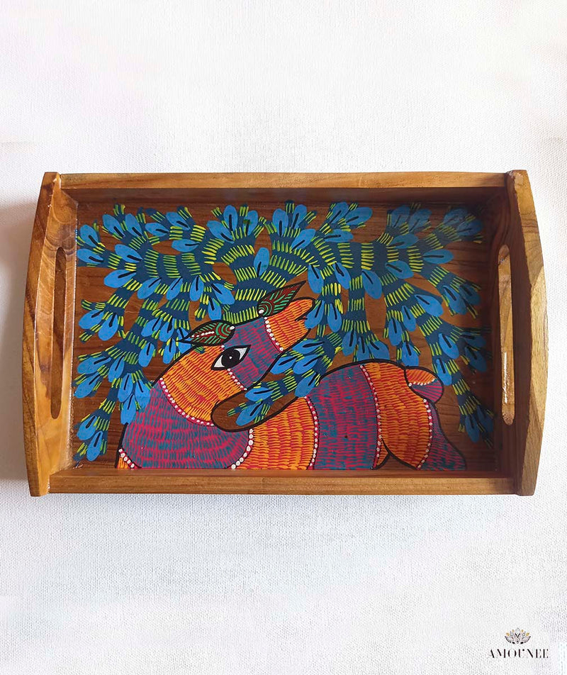 GOND PAINTING WOODEN TRAYS