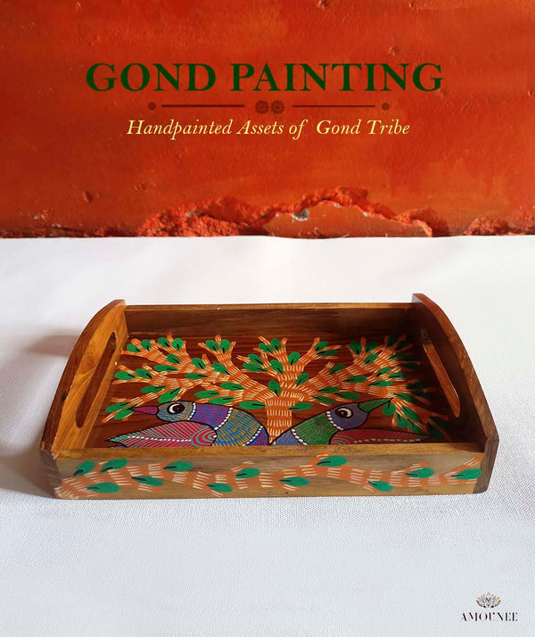 GOND PAINTING WOODEN TRAYS