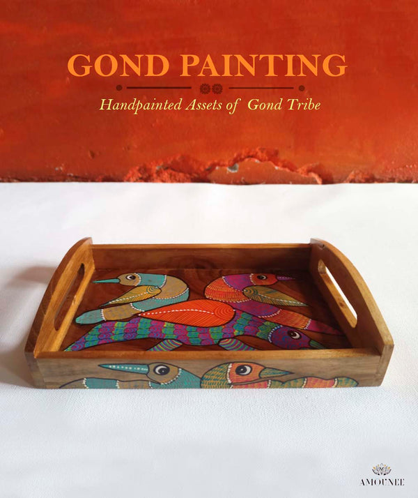 GOND PAINTING WOODEN TRAYS