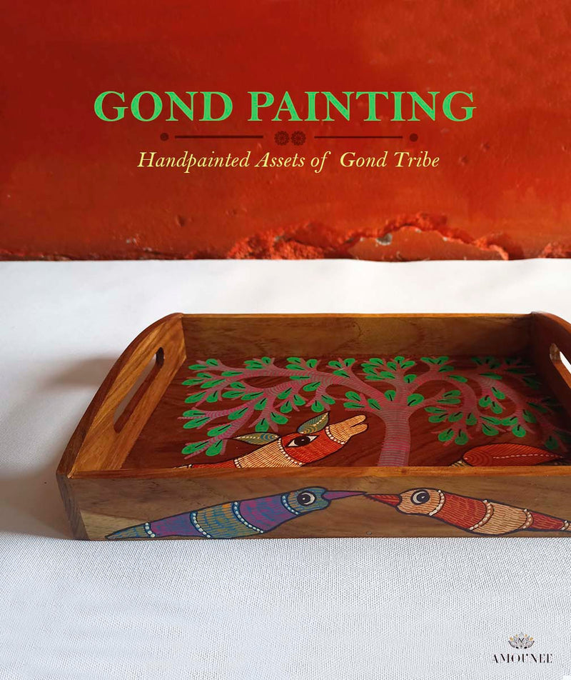 GOND PAINTING WOODEN TRAYS