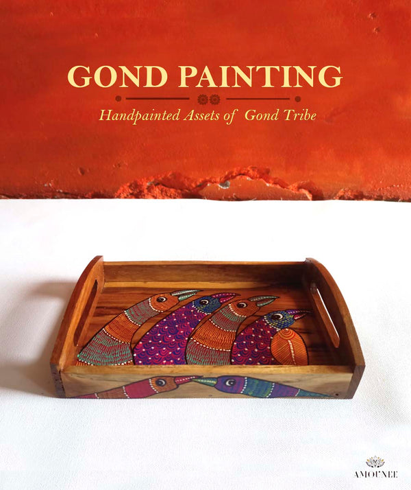 GOND PAINTING WOODEN TRAYS