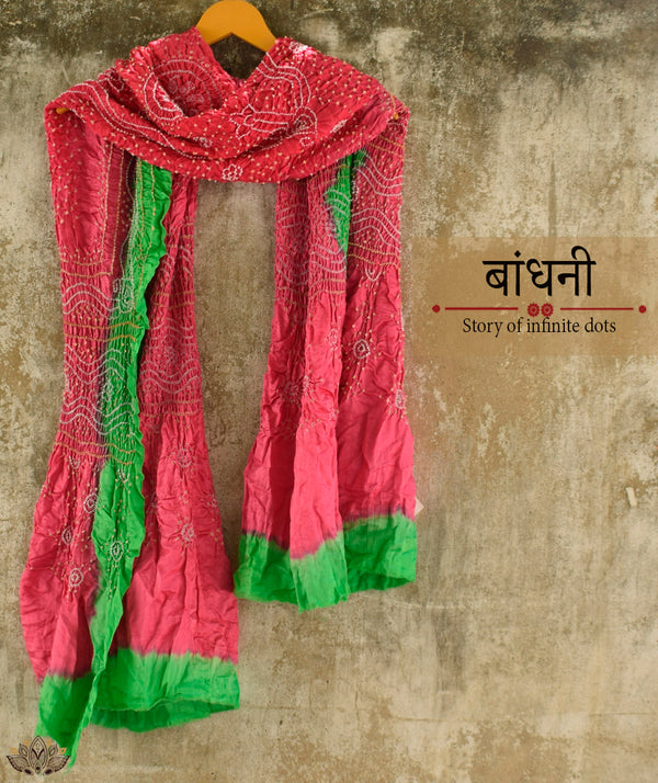 Bandhani Gajji Silk Dupatta
